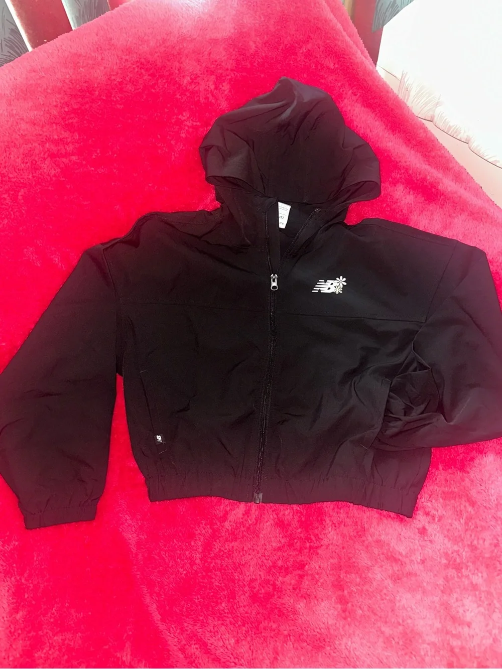 New Balance Black Hooded Kids Jacket With Matching Pants